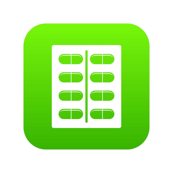 Capsules icon digital green - Вектор, зображення