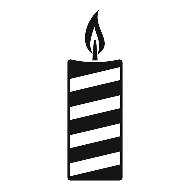 Icona della candela di Natale, stile semplice
 - Vettoriali, immagini