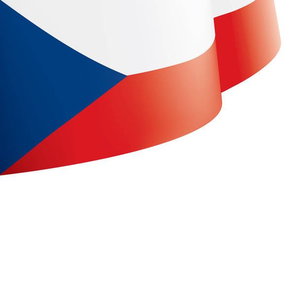Czechia flag, vector illustration on a white background - Vector, Image