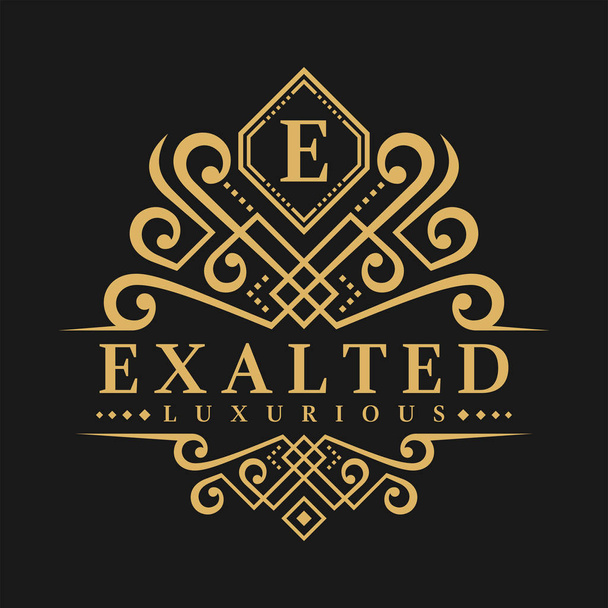 Letra E Logo - Plantilla de logotipo de estilo lujoso clásico
 - Vector, imagen