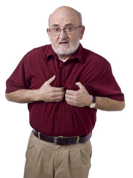 un homme âgé ayant une crise cardiaque
 - Photo, image