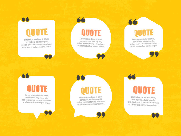 Quote bubbles template. Template set, vector illustration eps.10. - Vector, Image