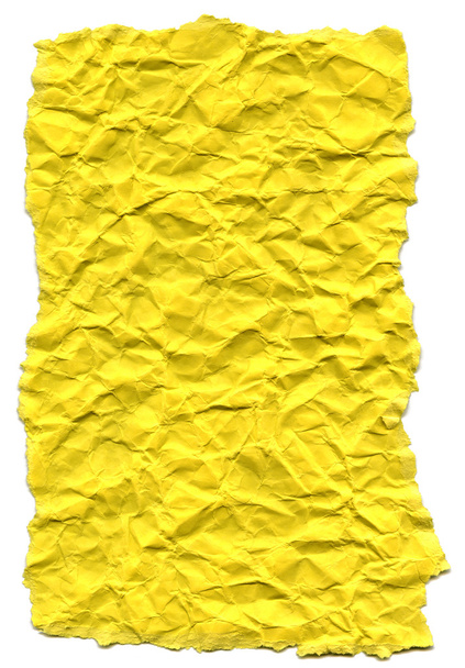 Papel de fibra amarilla - arrugado con bordes rotos
 - Foto, imagen