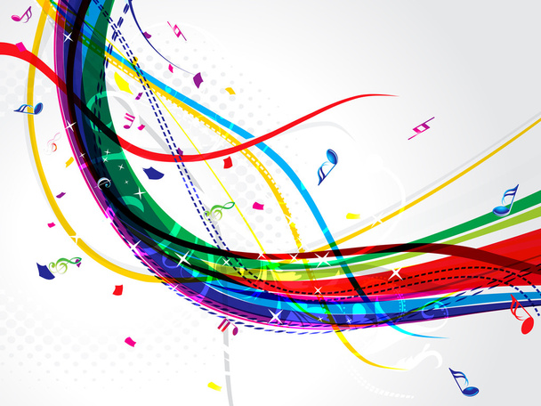 abstract musical wave background - Vector, imagen