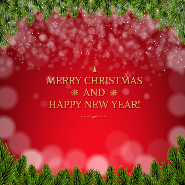 Cartão de Natal feliz com bordas com neve com malha de gradiente, ilustração vetorial
 - Vetor, Imagem