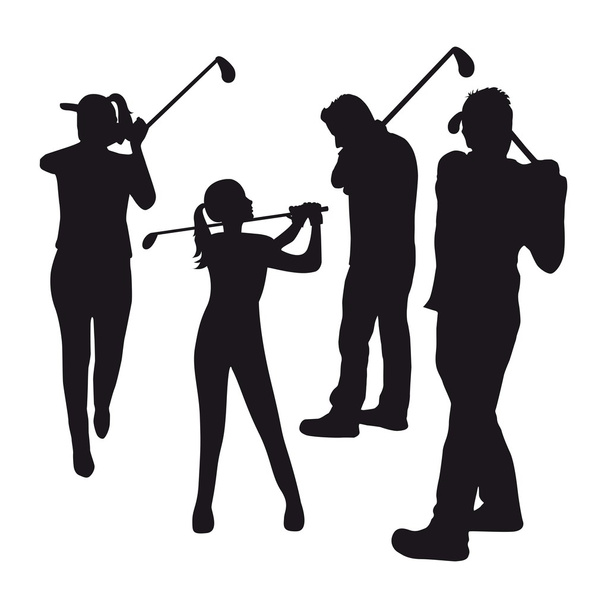 Golfers - Διάνυσμα, εικόνα