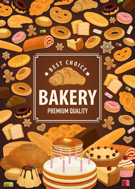 Affiche boulangerie, pâtisserie de pâte de blé
 - Vecteur, image