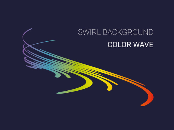 Kleurrijke geluidsgolf logo. Vector bedrijf embleem - Vector, afbeelding