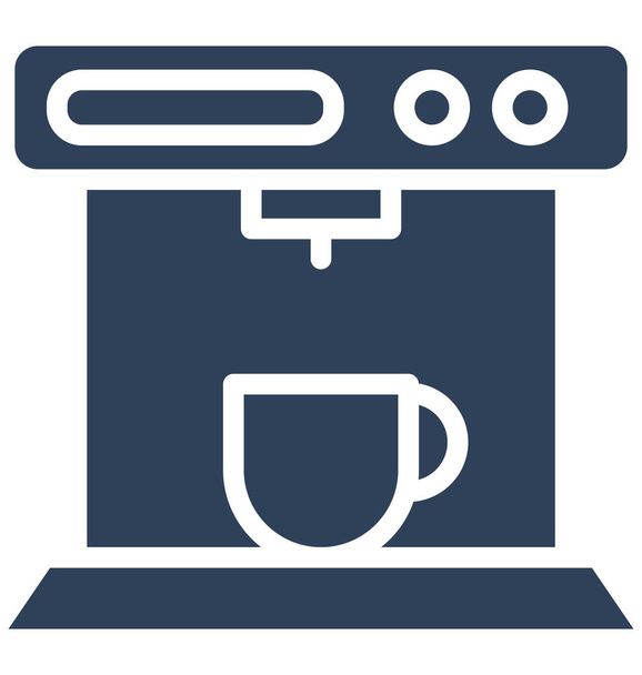Koffie-/ theevoorzieningen, espresso maker geïsoleerde Vector pictogram dat kan gemakkelijk worden bewerkt in elke grootte of gewijzigd. - Vector, afbeelding