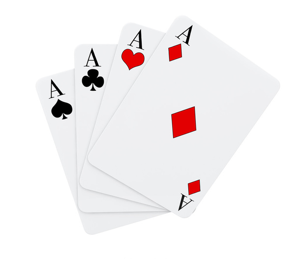 Quattro assi che giocano a carte
 - Foto, immagini