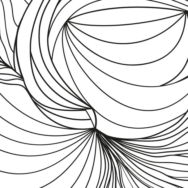 正方形の複雑なパターン。Zentangle。手の分離の背景に描かれた曼荼羅。大人のための精神的なリラクゼーションのためのデザイン。仕事のための落書き。黒と白のイラストぬりえ - ベクター画像