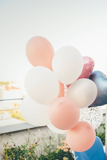 Balony pastelowe, ślubnej ceremonii dekoracji - Zdjęcie, obraz