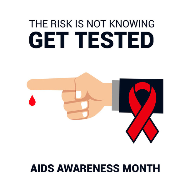 Creative vector illustration concept for world aids day. Can be used for poster, web banner, background, icons, symbol, badge, sticker, t-shirt design and brochure.  - Vector, Image