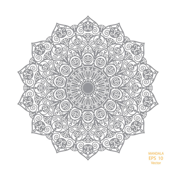 Retro pattern in a circle .Flower, mandala, ornament - Vettoriali, immagini
