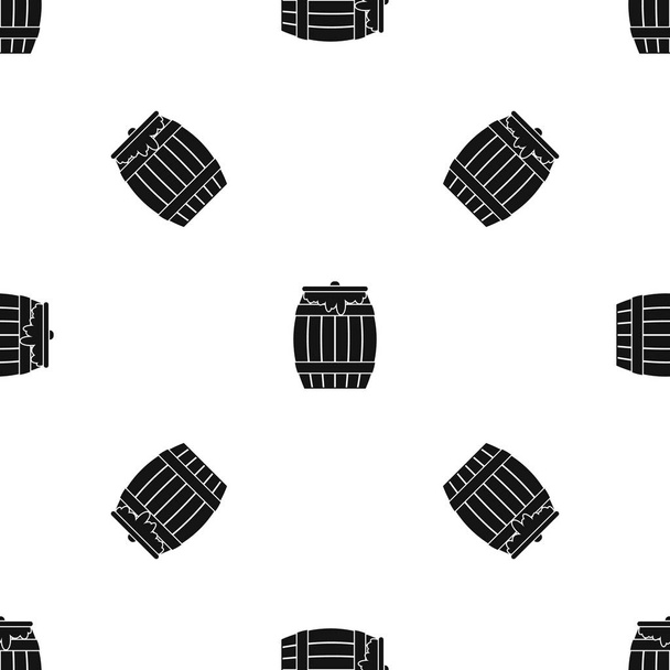 Honey keg pattern seamless black - Vektori, kuva