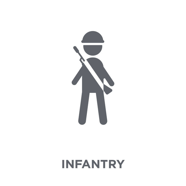 Icône d'infanterie. Concept de conception d'infanterie de la collection Army. Illustration vectorielle élément simple sur fond blanc
. - Vecteur, image