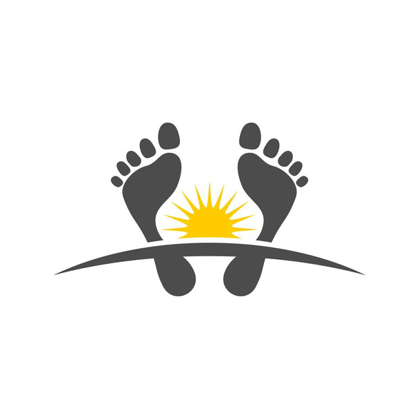 Footprint Reflexology Logo Template - Vector, Image