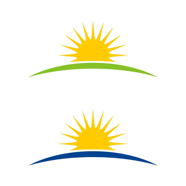 太陽地平線のロゴのテンプレート - ベクター画像