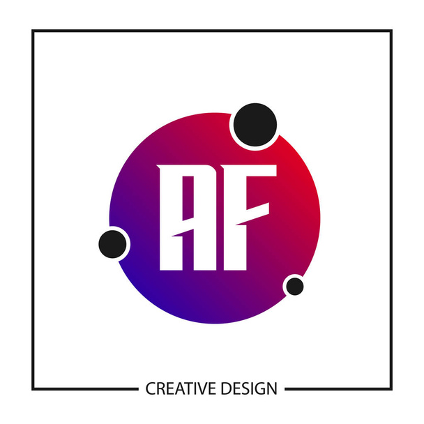 Illustrazione vettoriale di progettazione del modello di logo AF lettera iniziale
 - Vettoriali, immagini