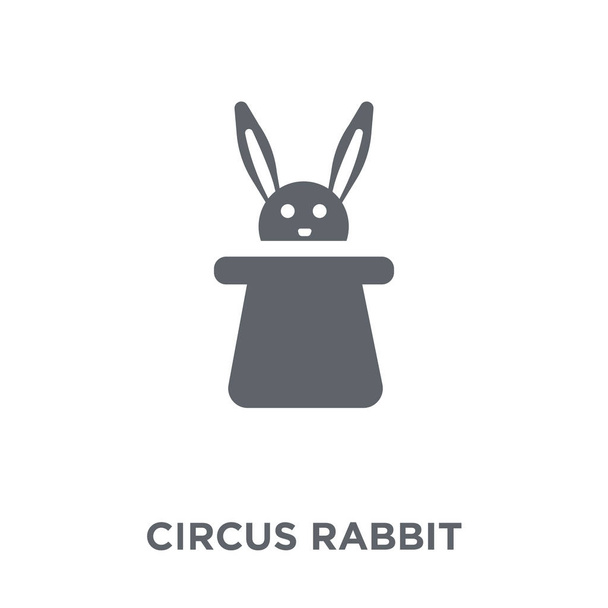 Sirk tavşan simgesi. Sirk tavşan sirk koleksiyonundan kavram tasarlayın. Basit öğe vektör çizim beyaz arka plan üzerinde. - Vektör, Görsel