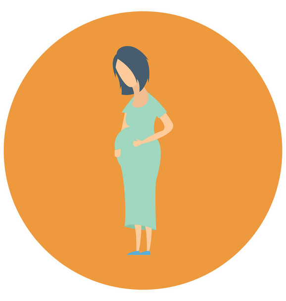 Беременность, беременная мать, которую можно легко редактировать в любом размере или модифицировать
. - Вектор,изображение