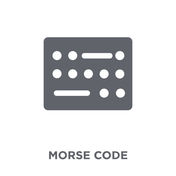 Icono de código Morse. Concepto de diseño de código Morse de la colección Communication. Ilustración simple del vector del elemento sobre fondo blanco
. - Vector, imagen