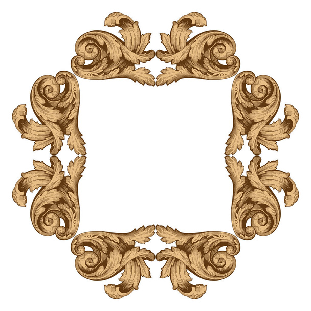Vector baroque of vintage elements for design.  - Διάνυσμα, εικόνα