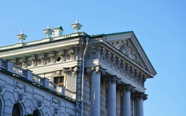 Cornice of the central building Houses Pashkov, Moscow, Russia. Stock image - Foto, imagen