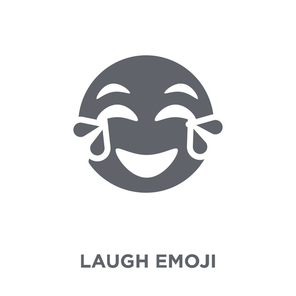 Сміятися emoji значок. Сміятися emoji дизайну концепцію з Emoji колекції. Простий елемент Векторні ілюстрації на білому тлі. - Вектор, зображення