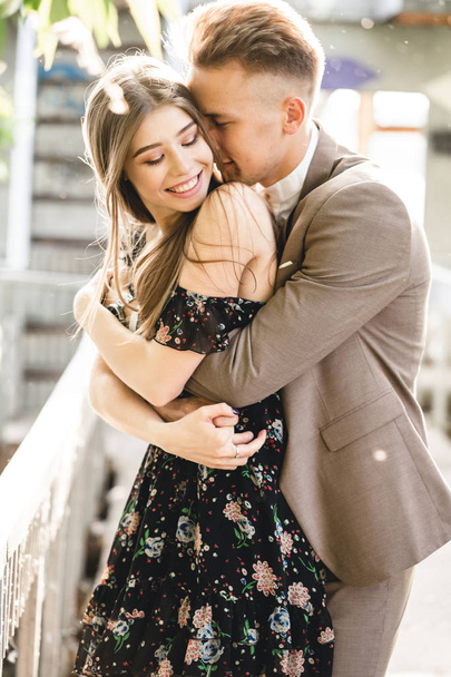Young couple in love posing on camera - Photo, Image