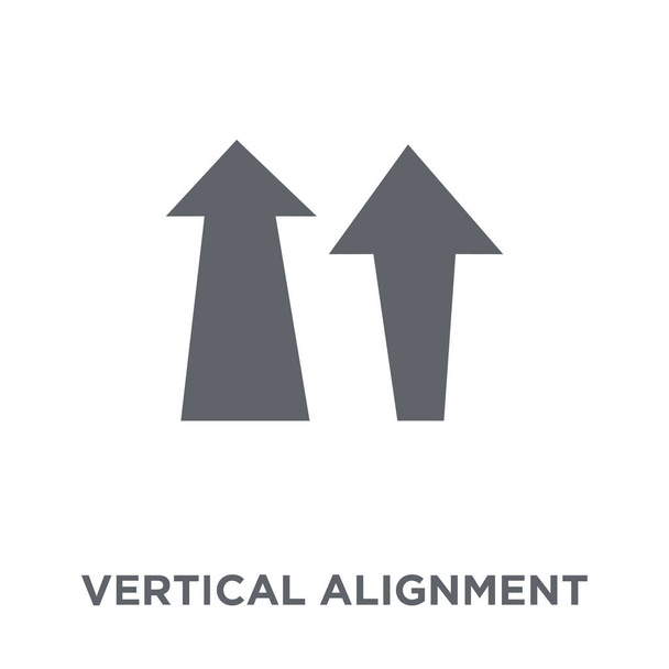 Icono de alineación vertical. Concepto de diseño de alineación vertical de la colección Geometry. Ilustración simple del vector del elemento sobre fondo blanco
. - Vector, Imagen