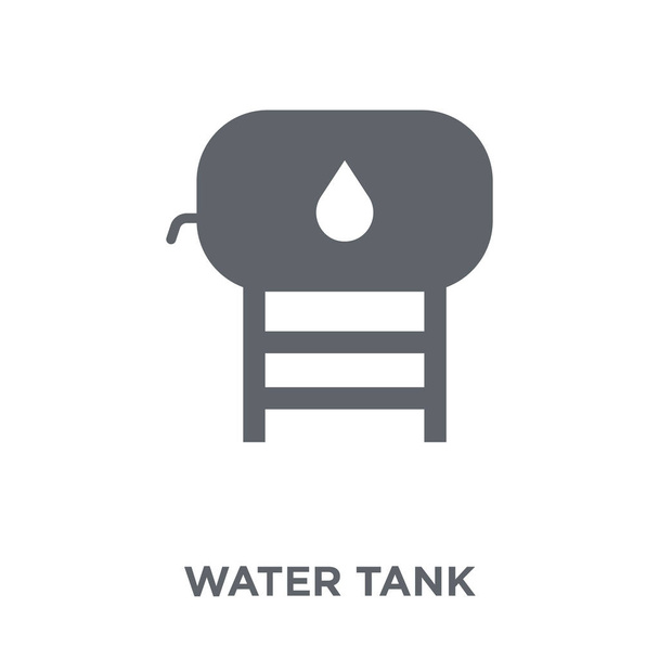 Su tankı simgesi. Su tankı tasarım konsepti koleksiyonundan. Basit öğe vektör çizim beyaz arka plan üzerinde. - Vektör, Görsel