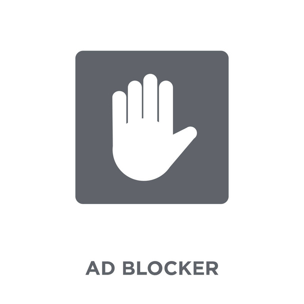 Ad blocker icon. Ad blocker design concept from Marketing collection. Simple element vector illustration on white background. - Vector, Image