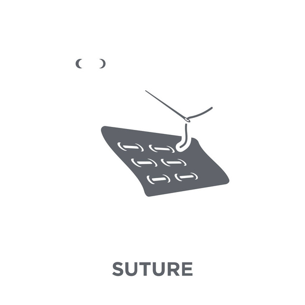 icona di sutura. suture design concept della collezione Sew. Semplice elemento vettoriale illustrazione su sfondo bianco
. - Vettoriali, immagini
