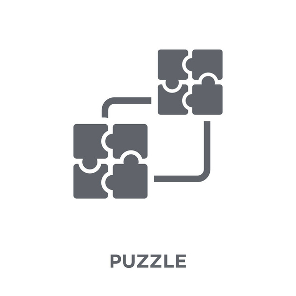 Puzzle ikonra. Puzzle kollekciójának koncepció. Egyszerű elem fehér háttér vektor illusztráció. - Vektor, kép
