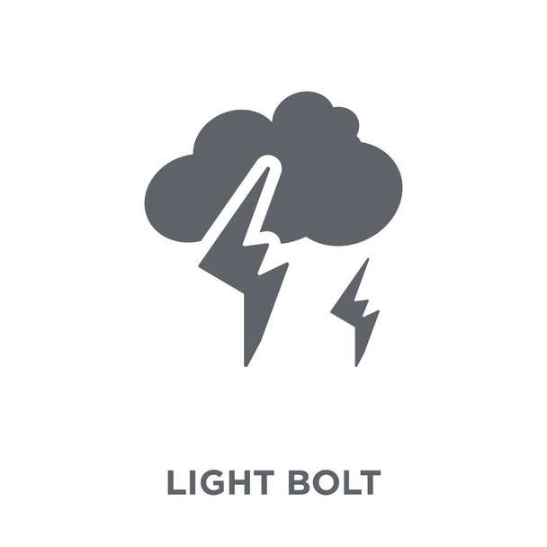 Lichtblitz-Symbol. Lichtbolzen-Designkonzept aus der Wetterkollektion. einfache Elementvektorabbildung auf weißem Hintergrund. - Vektor, Bild