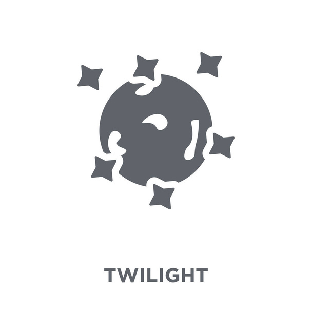 Alacakaranlık simgesi. Twilight tasarım konsepti hava koleksiyonundan. Basit öğe vektör çizim beyaz arka plan üzerinde. - Vektör, Görsel