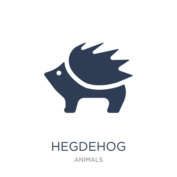 Піктограма Hegdehog. Модний плоский вектор Піктограма геґдеґоґа на білому тлі з колекції тварин, Векторні ілюстрації можуть бути використані для веб та мобільних пристроїв, eps10
 - Вектор, зображення