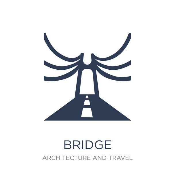 Значок моста. Модный плоский векторный значок моста на белом фоне из коллекции Architecture and Travel, векторная иллюстрация может быть использована для web и mobile, eps10
 - Вектор,изображение