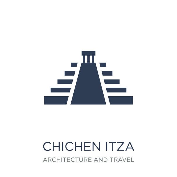 chichen itza Ikone. trendige flache Vektor-Chichen-itza-Ikone auf weißem Hintergrund aus Architektur und Reisekollektion, Vektor-Illustration kann für Web und Mobile verwendet werden, eps10 - Vektor, Bild