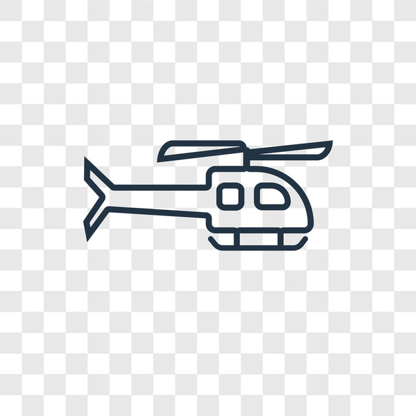 ヘリコプター トレンディなデザイン スタイルのアイコン。ヘリコプターのアイコンが透明な背景に分離されました。ヘリコプターの web サイト、携帯、ロゴ、アプリ、ベクトル アイコン シンプルでモダンなフラット記号 Ui。ヘリコプターのアイコン ベクトル図、Eps10. - ベクター画像