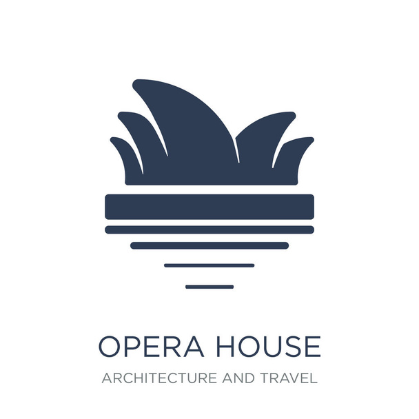 Icono de la ópera. Moderno vector plano Opera House icono sobre fondo blanco de la colección Arquitectura y Viajes, ilustración vectorial puede ser utilizado para la web y móvil, eps10
 - Vector, imagen