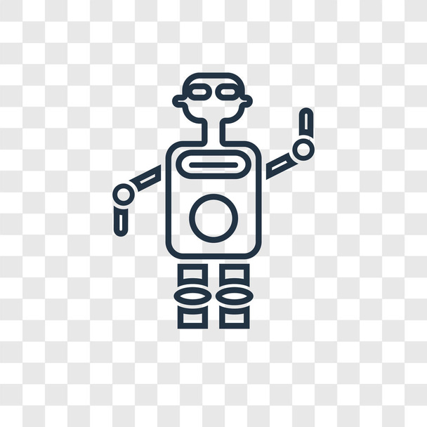 значок робота в модному стилі дизайну. значок робота ізольовано на прозорому фоні. робот вектор значок простий і сучасний плоский символ для веб-сайту, мобільного, логотипу, програми, інтернету. значок робота Векторна ілюстрація, EPS10
. - Вектор, зображення