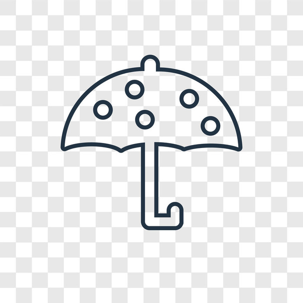 umbrella icon in trendy design style. umbrella icon isolated on transparent background. umbrella vector icon simple and modern flat symbol for web site, mobile, logo, app, UI. umbrella icon vector illustration, EPS10. - Vector, Image