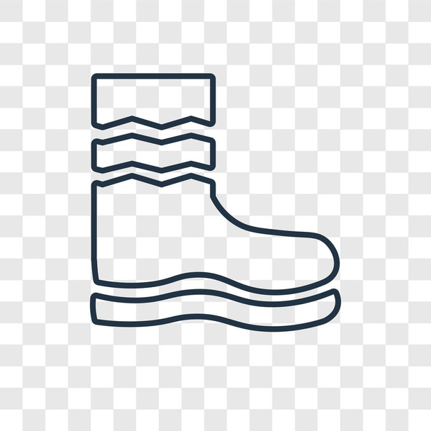 雨は、トレンディなデザイン スタイルのアイコンを起動します。長靴のアイコンが透明な背景に分離されました。長靴ベクトル アイコン シンプルとモダンなフラット web サイト、モバイル、ロゴ、アプリの Ui 記号。長靴のアイコン ベクトル図、Eps10. - ベクター画像