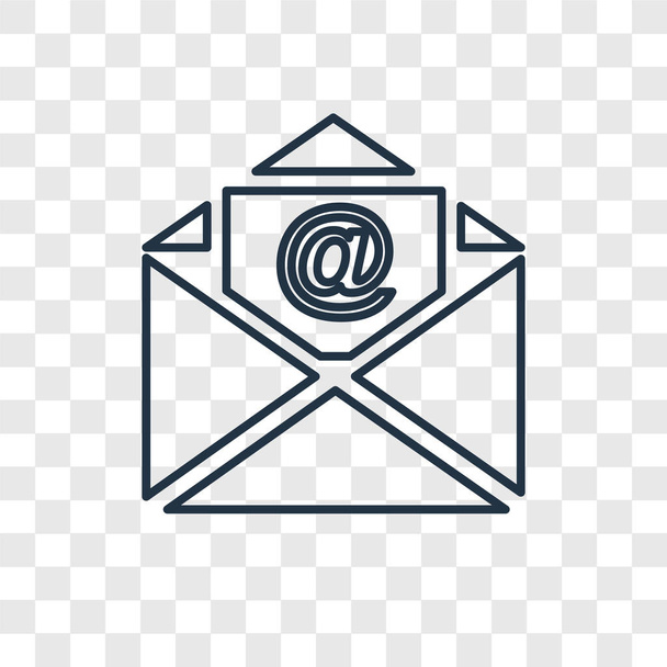e-posta simgesi modaya uygun bir tasarım tarzı. e-posta simgesi üzerinde şeffaf arka plan izole. e-posta vektör simgesi basit ve modern düz simgesi web sitesi, mobil, logo, app, UI. e-posta simge vektör çizim, Eps10. - Vektör, Görsel