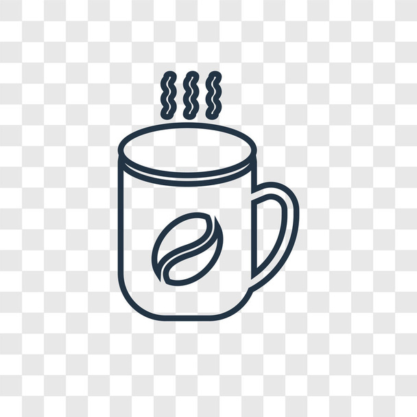 ícone xícara de café no estilo de design moderno. ícone xícara de café isolado no fundo transparente. ícone de vetor de xícara de café simples e moderno símbolo plano para web site, celular, logotipo, aplicativo, UI. café copo ícone vetor ilustração, EPS10
. - Vetor, Imagem