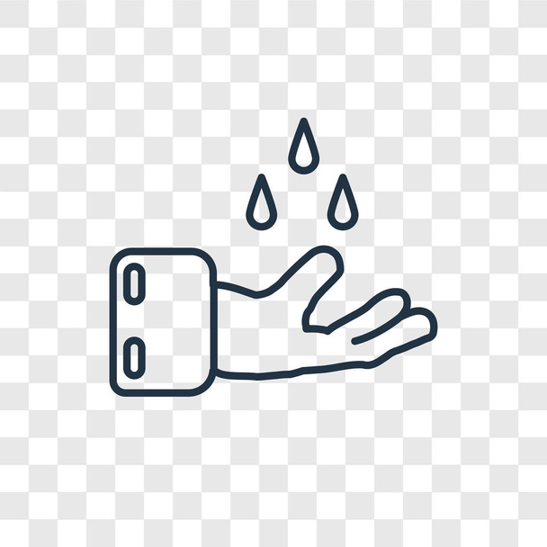 hands cleanin icon in trendy design style. hands cleanin icon isolated on transparent background. hands cleanin vector icon simple and modern flat symbol for web site, mobile, logo, app, UI. hands cleanin icon vector illustration, EPS10. - Vector, Image
