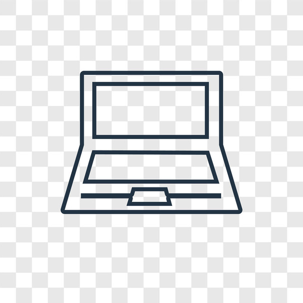 laptop ikon trendi design stílusban. laptop ikon elszigetelt átlátszó háttér. laptop vektor ikon egyszerű és modern lapos szimbólum a webhely, a mobil, a logó, a app, Ui. laptop ikon vektoros illusztráció, Eps10. - Vektor, kép