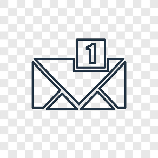 neues E-Mail-Symbol im trendigen Design-Stil. neues E-Mail-Symbol isoliert auf transparentem Hintergrund. neues E-Mail-Vektor-Symbol einfaches und modernes flaches Symbol für Website, Handy, Logo, App, ui. neue E-Mail Icon Vektor Illustration, eps10. - Vektor, Bild